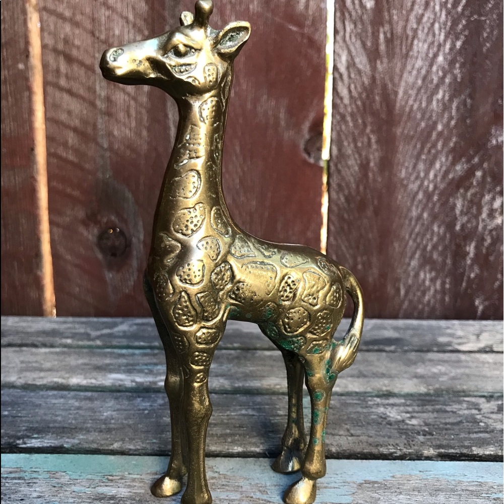 Gold Giraffe Figurine
